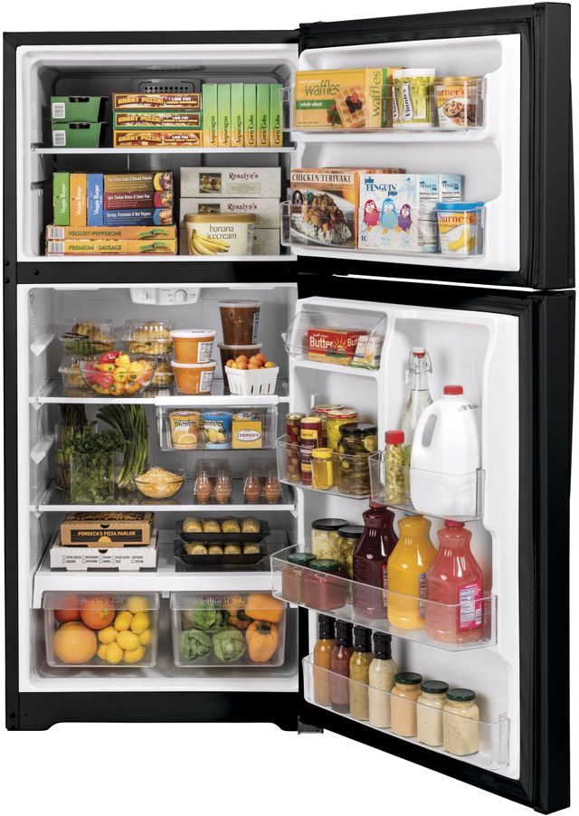 GE® 21.9 Cu. Ft. Black Top Freezer Refrigerator-2