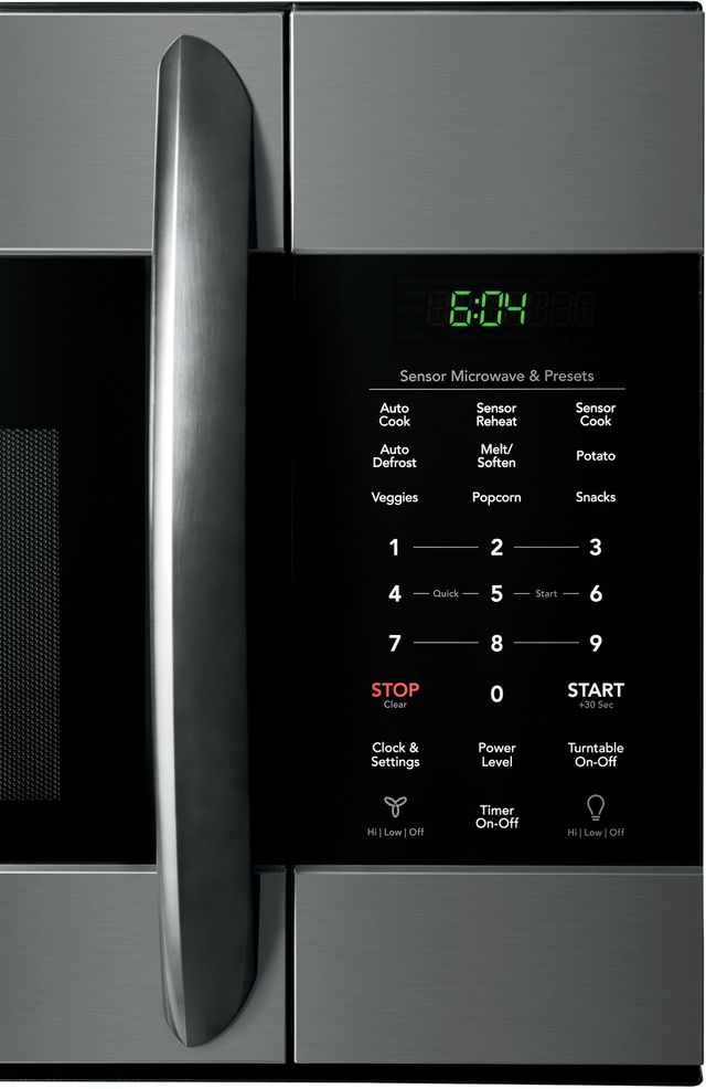 Frigidaire Gallery® 1.7 Cu. Ft. Black Stainless Steel Over The Range Microwave 6