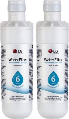 LG Replacement Refrigerator Water Filter 2-Pack-LT1000P 2-Pack