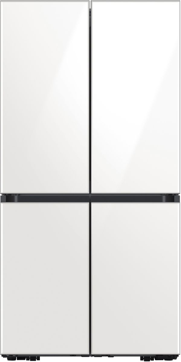 Samsung Bespoke 22.8 Cu. Ft. White Glass Counter Depth French Door Refrigerator 0
