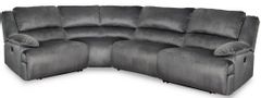 Signature Design by Ashley® Clonmel 4-Piece Charcoal Power Reclining Sectional