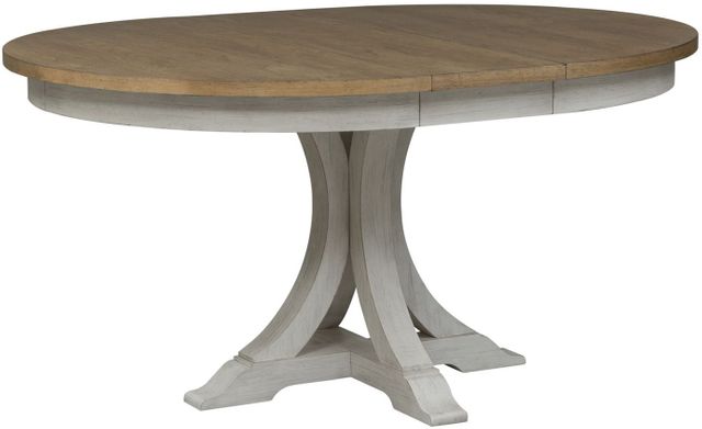Liberty Furniture Farmhouse Reimagined 5-Piece Two-Tone Pedestal Table Set 1