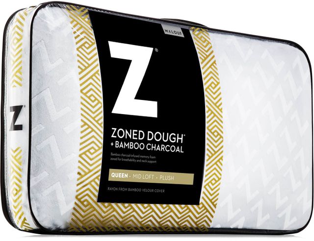 Malouf® Z Zoned Dough® + Bamboo Charcoal Queen Mid Loft 23