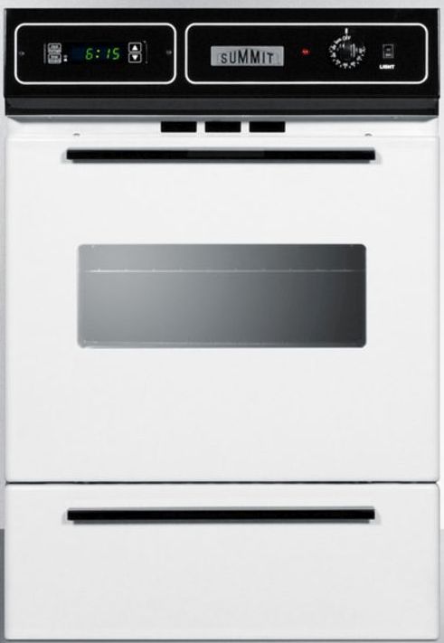 Summit® 24" White Built in Gas Wall Oven