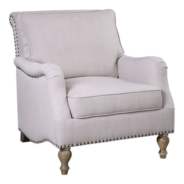Uttermost® Armstead White English Arm Chair 2