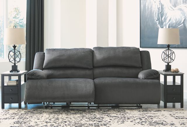 Clonmel Charcoal Reclining Living Room Set 3
