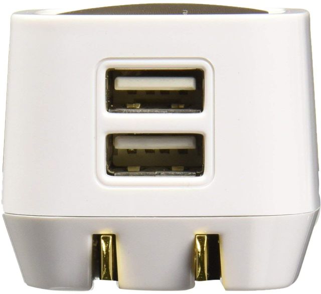 Monster® Mobile Dual USB Wall Charger-White/Gold 2
