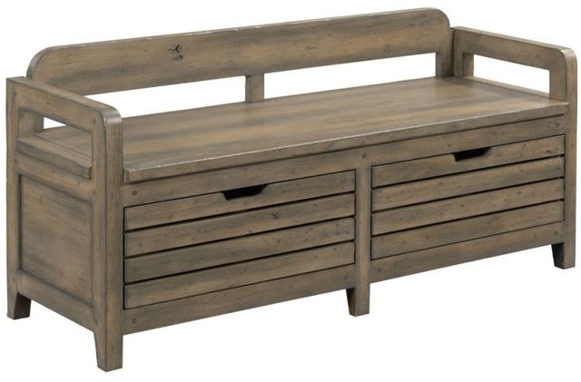 Kincaid Furniture Mill House Anvil Brown Engold Bed End Bench 0