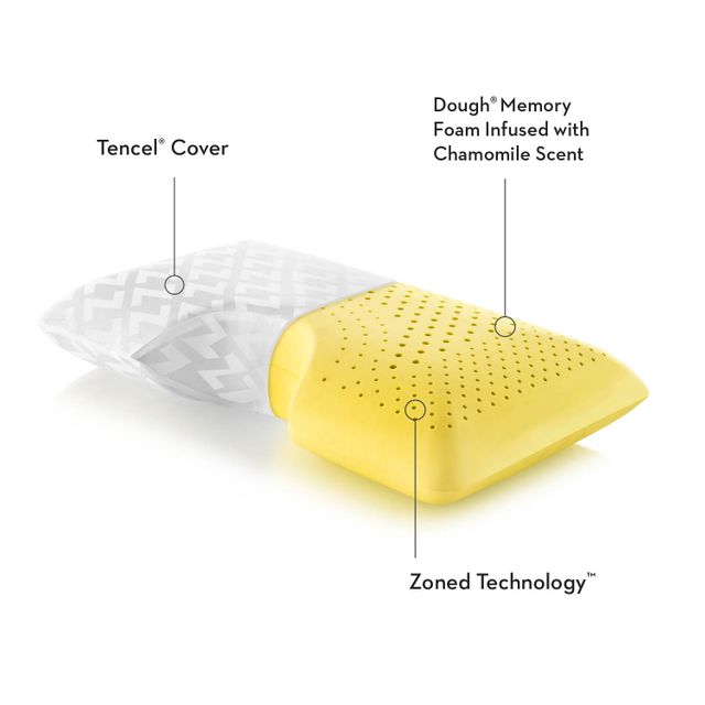 Malouf® Z™ Shoulder Zoned Dough® Chamomile Queen Pillow 8