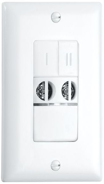 Crestron® STEINEL US VS 2 Ultrasonic Dual Relay Wall Switch Vacancy Sensor-White