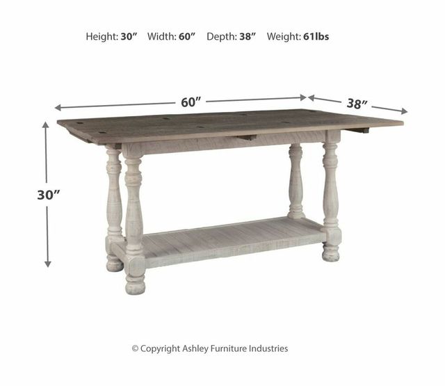 Signature Design by Ashley® Havalance Gray/White Flip Top Sofa Table 8