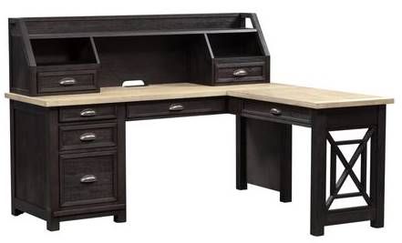 Liberty Heatherbrook Ash/Charcoal L-Shaped Desk
