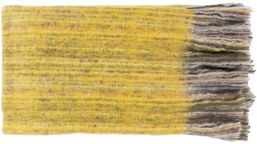 Surya Stowe Bright Yellow 50" x 60" Throw Blanket
