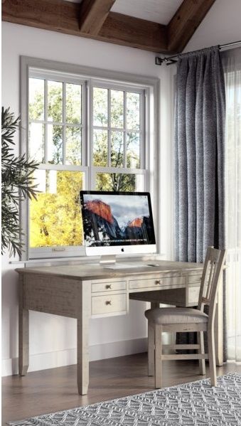 Jofran Inc. Rustic Shores Watch Hill Weathered Grey Desk Chair-5