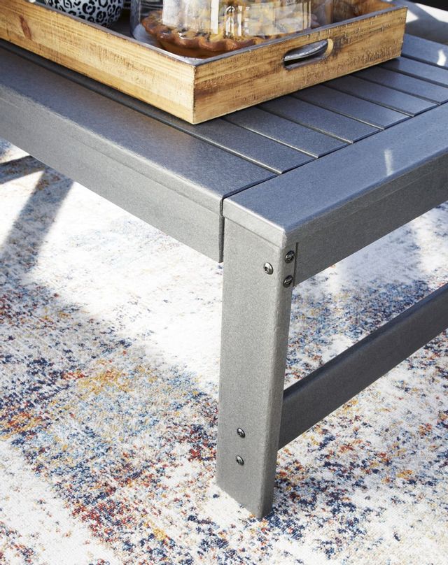 Signature Design by Ashley® Amora Charcoal Gray Outdoor Coffee Table 1