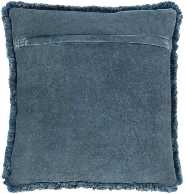 Surya Washed Cotton Velvet Denim 22"x22" Pillow Shell with Down Insert-1