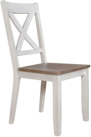 Liberty Furniture Lakeshore White X Back Side Chair