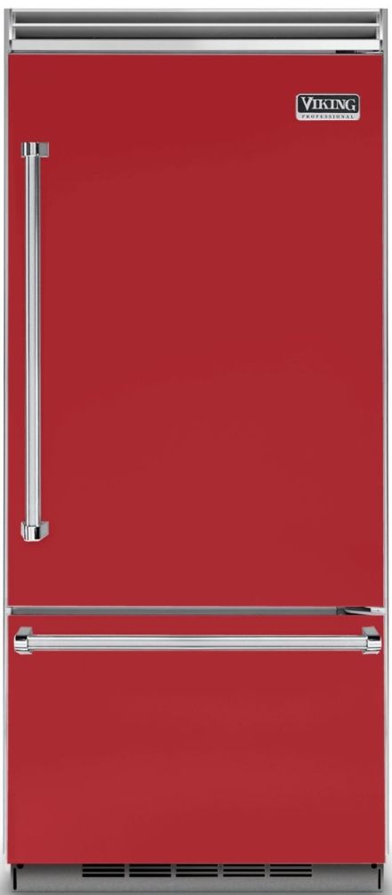 Viking® 5 Series 20.4 Cu. Ft. San Marzano Red Professional Built In Right Hinge Bottom Freezer Refrigerator 0