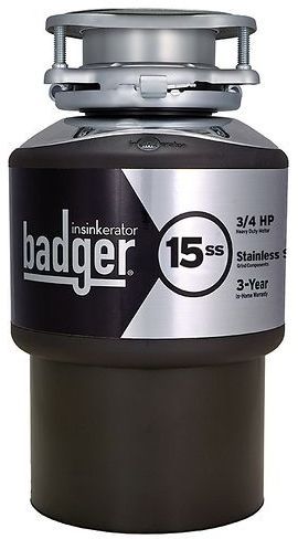 InSinkErator® Badger® 15SS 0.75 HP Continuous Feed Black Garbage Disposal