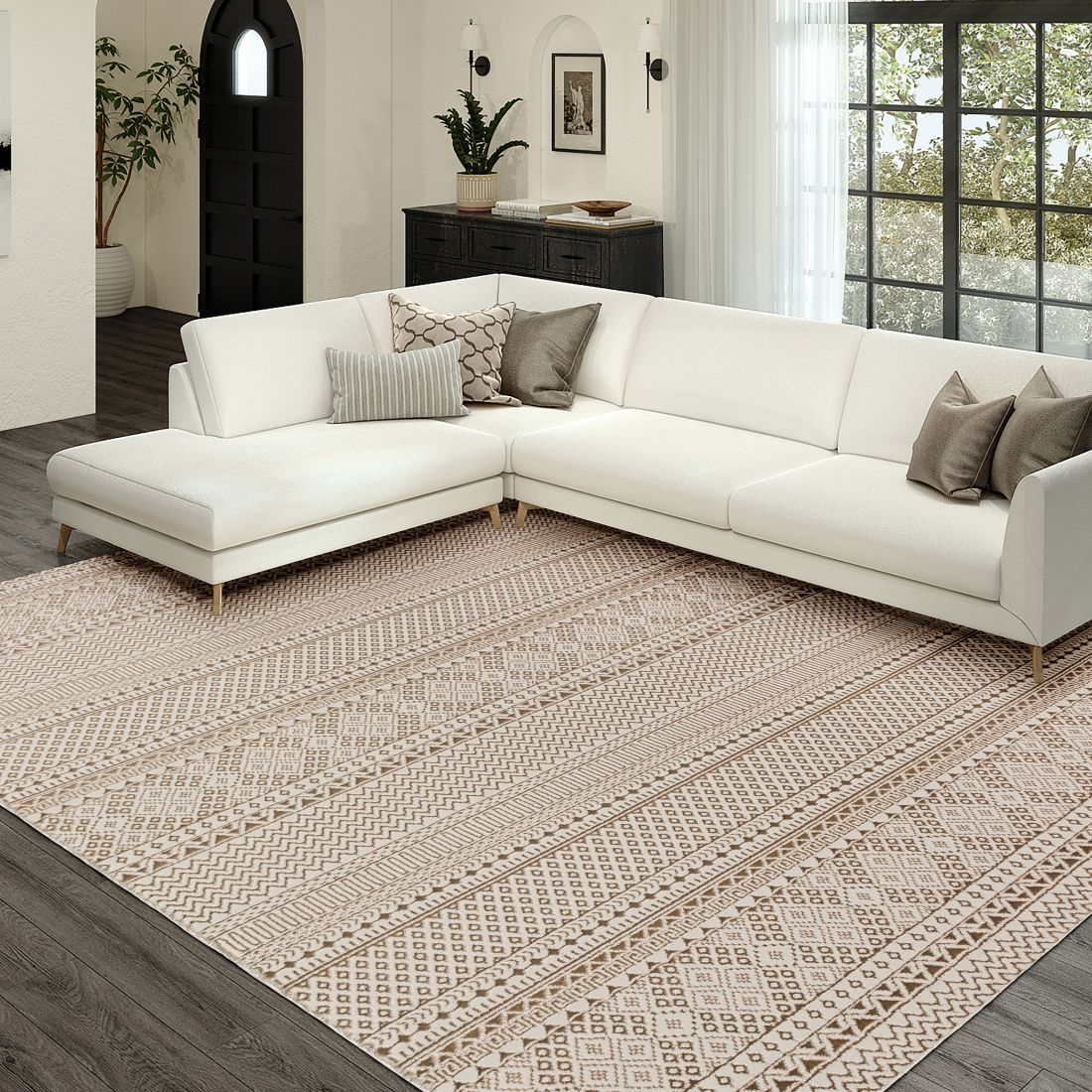 Dalyn™ Rug Company Rhodes Taupe 5'x8' Style 1 Area Rug | Big Sandy ...