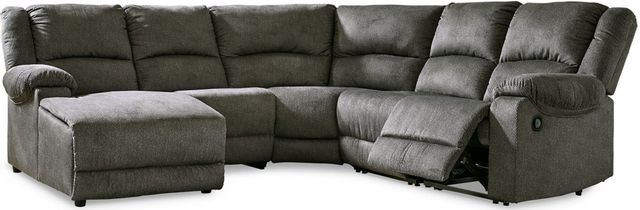Signature Design by Ashley® Benlocke 5-Piece Flannel Left-Arm Facing Reclining Sectional with Chaise