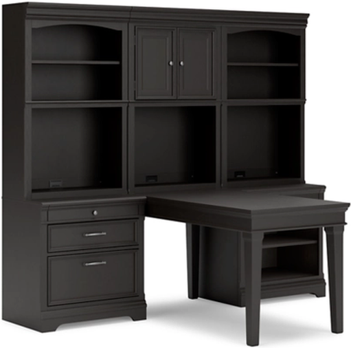 Signature Design by Ashley® Beckincreek 6-Piece Black Office Desk Set |  Becker Furniture | Twin Cities, Minneapolis, St. Paul, MN