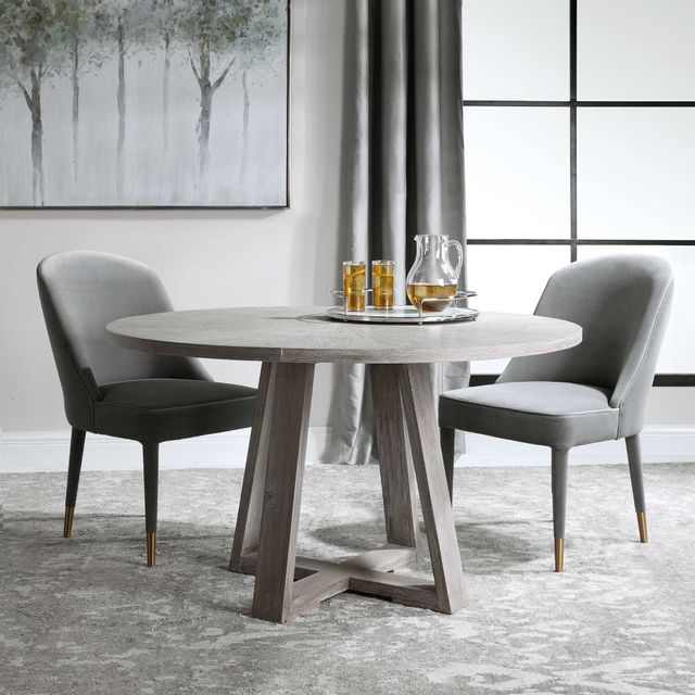 Uttermost® Gidran Soft Gray Dining Table-4