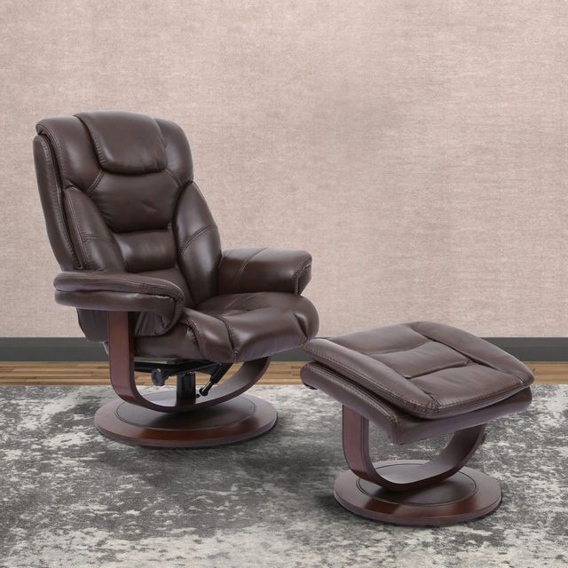 Parker House® Monarch Robust Manual Reclining Swivel Chair and Ottoman-1