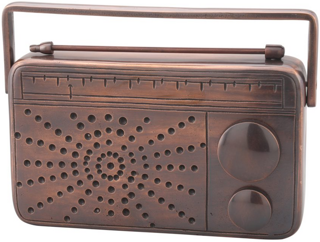 Moe's Home Collections Antique Bronze Radio Table Top Decor 0