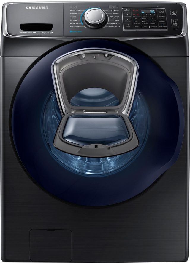 Samsung 4.5 Cu. Ft. Fingerprint Resistant Black Stainless Steel Front Load Washer 1