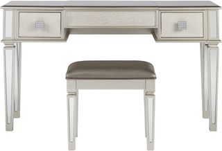 Signature Design by Ashley® Lonnix Silver Vanity and Stool
