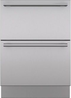 Sub-Zero® 24" Integrated Stainless Steel Drawer Panels with Tubular Handles