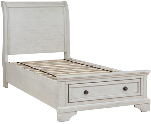Signature Design by Ashley® Robbinsdale Antique White Twin Sleigh Storage Bed 1