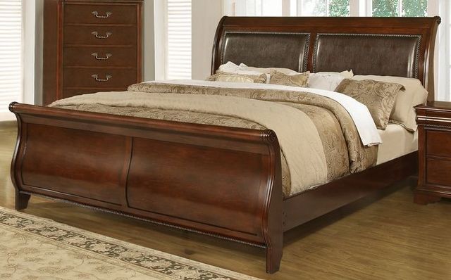 Lifestyle 4116A Cherry Queen Sleigh Bed-0