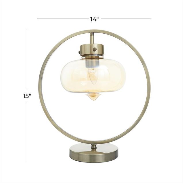 Uma Home Gold Metal Accent Lamp-3