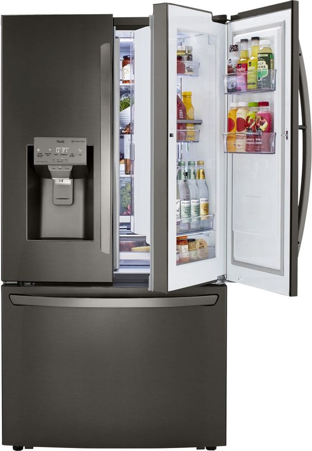 LG 29.7 Cu. Ft. PrintProof™ Black Stainless Steel French Door Refrigerator-LRFDS3016D-3