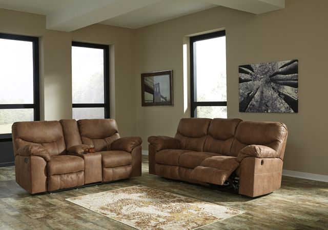 Signature Design by Ashley® Boxberg Bark Double Power Reclining Loveseat with Console-3