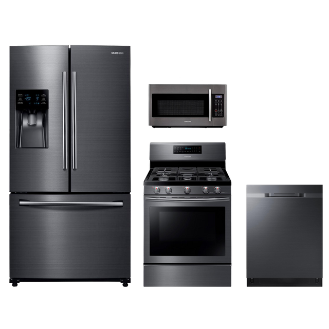 Samsung 4 Piece Black Stainless Steel Kitchen Package | Riverside ...