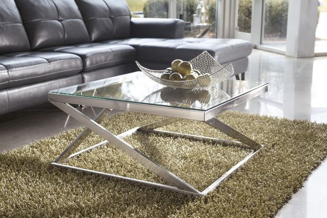 Signature Design by Ashley® Coylin 2-Piece Brushed Nickel Finish End Table Set 4