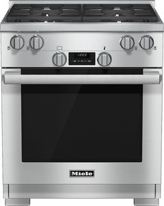 Miele 30" Clean Touch Steel Pro Style Dual Fuel Natural Gas Range