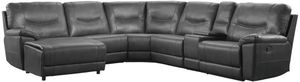 Homelegance® Columbus 6-Piece Gray Reclining Sectional with Left Chaise