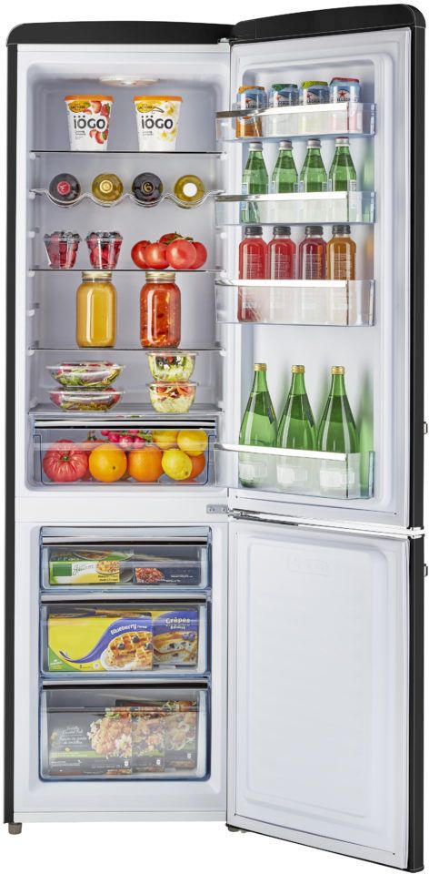 Unique® Appliances Classic Retro 9.0 Cu. Ft. Midnight Black Counter Depth Freestanding Bottom Freezer Refrigerator 4