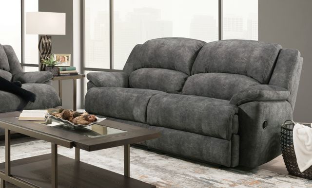 HomeStretch 194 Gray Double Reclining Sofa-1