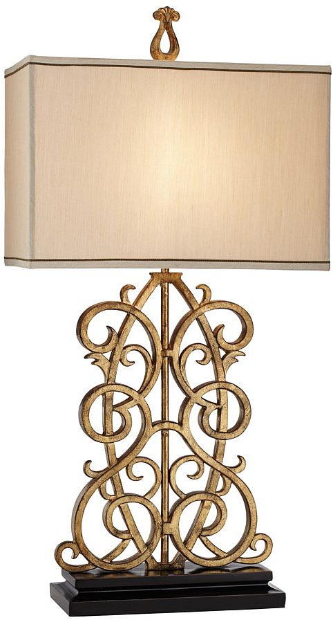 Gold leaf clearance table lamp