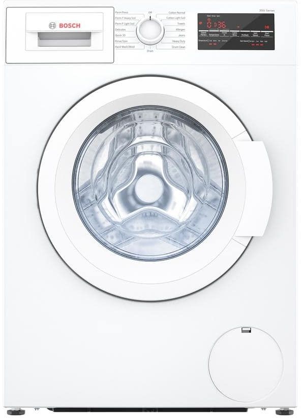 Bosch® 300 Series 2.2 Cu. Ft. White Front Load Washer