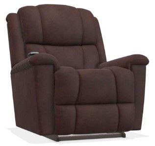 La-Z-Boy® Stratus Chestnut Leather Power Rocking Recliner with Massage and Heat 0