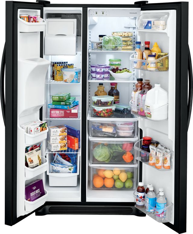 Frigidaire® 25.5 Cu. Ft. Ebony Black Standard Depth Side By Side Refrigerator 10