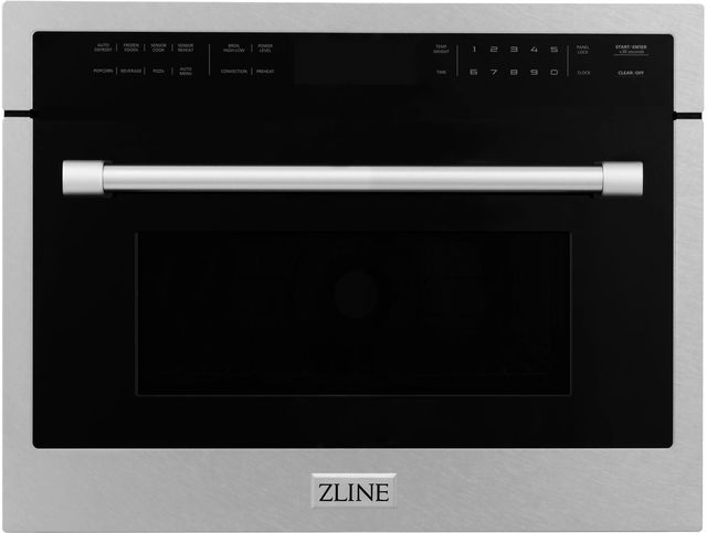 ZLINE 1.55 Cu. Ft. DuraSnow Stainless Steel Built-In Convection Microwave Oven 0