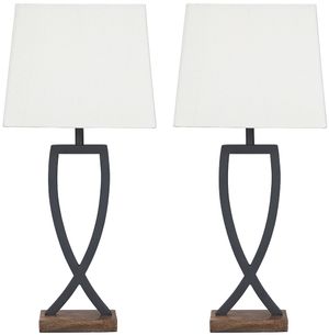 Signature Design by Ashley® Makara Set of 2 Metal Table Lamps