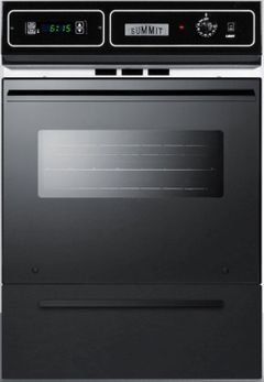Summit® 24" Black Built In Electric Single Wall Oven
